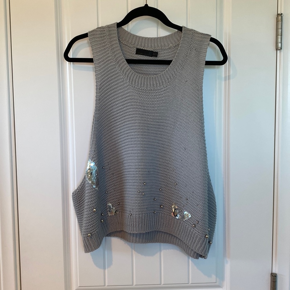 Sequin Sweater Vest